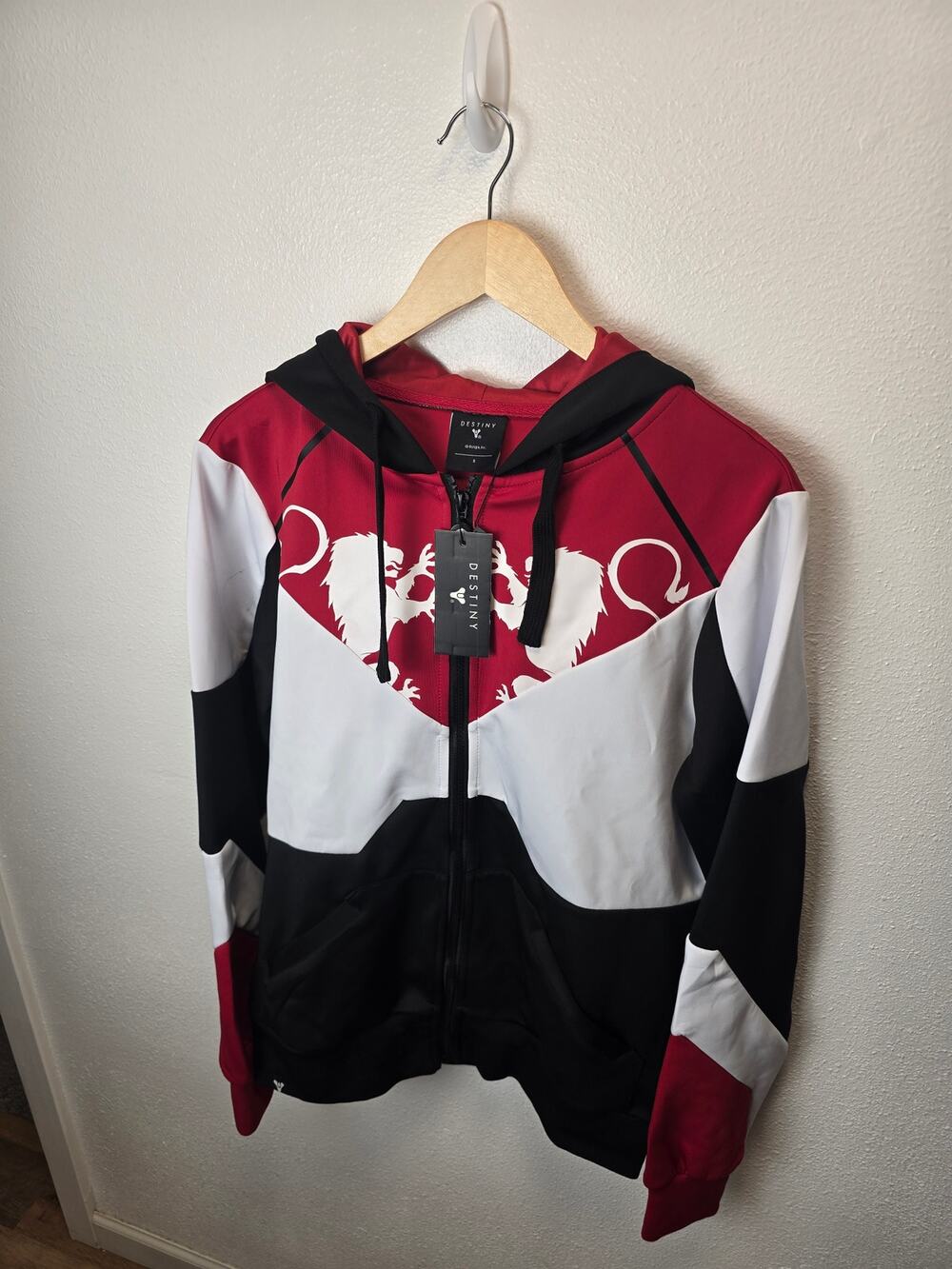 Destiny Level Up Wear Hoodie Mens S Red Black Bungie Gaming NWT Full Zip